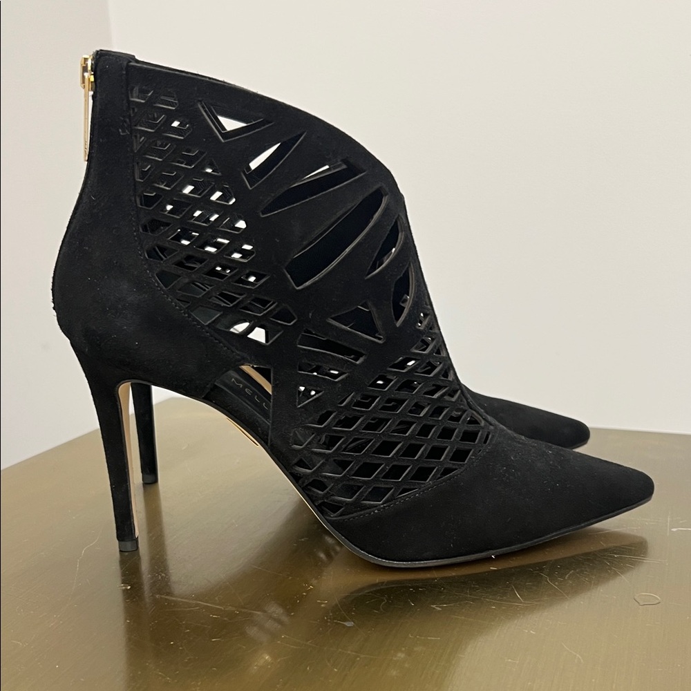 Tamara Mellon Black Cutout Stiletto Heels